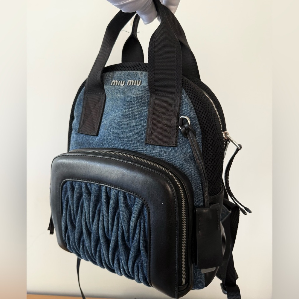 Miu Miu Denim Small Backpack